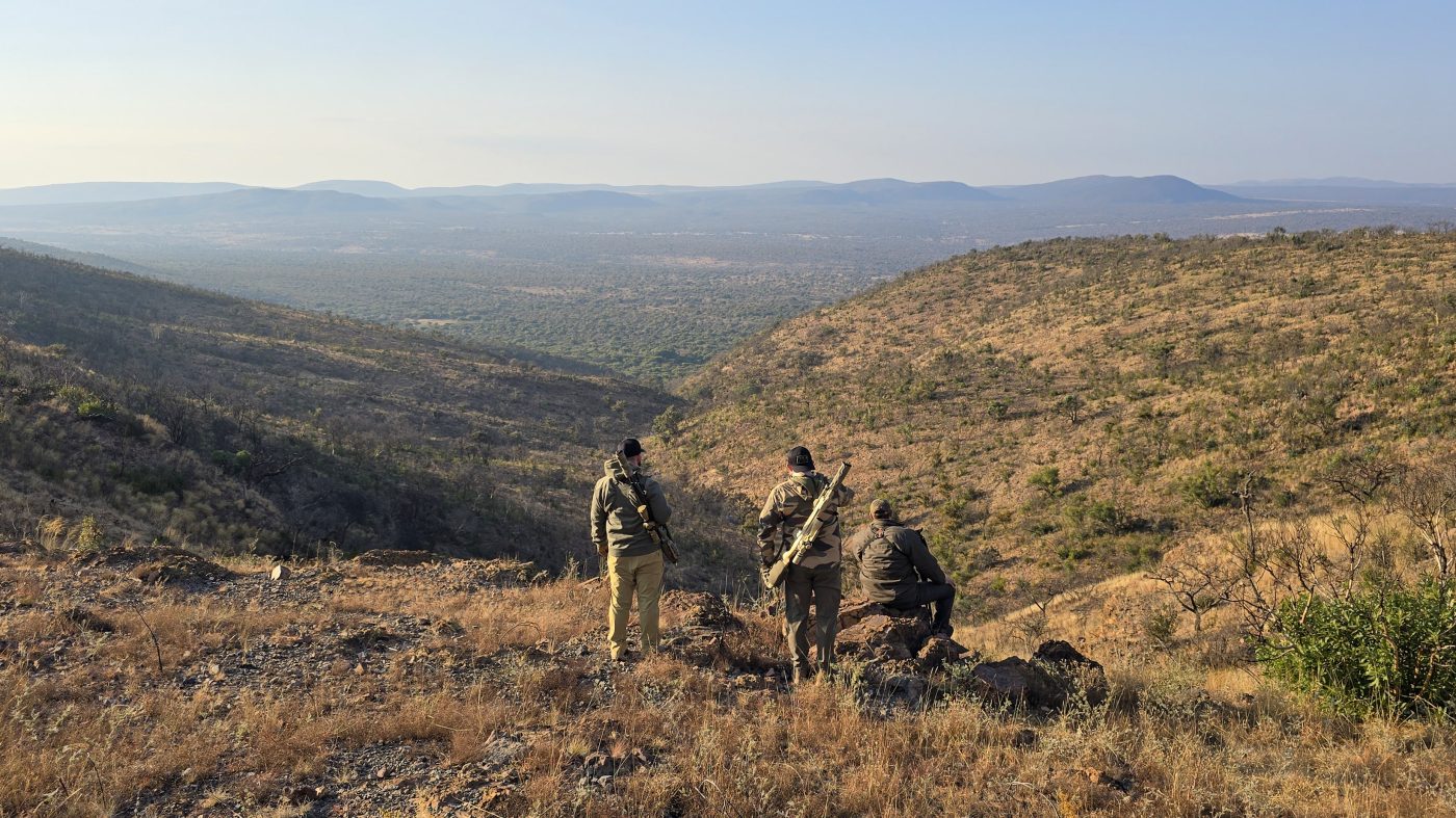 Hunters looking across Langkloof’s Waterberg landscape